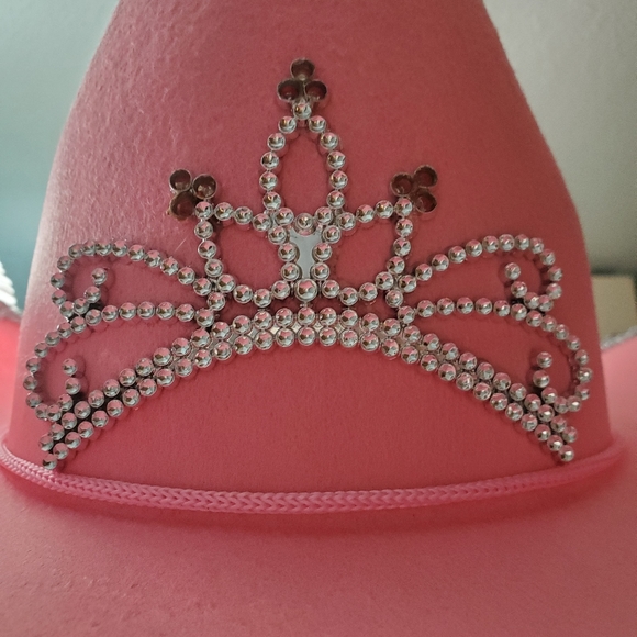 Girls pink princess cowboy hat - Picture 2 of 4